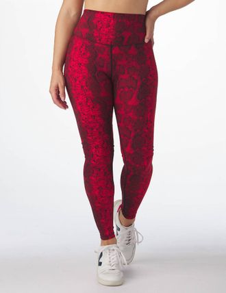 Glyder Sultry Print Legging In Cherry Snake