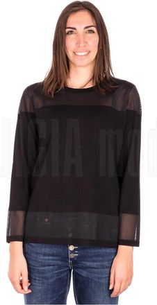 Marina Rinaldi Stijlvolle Gebreide Top - Dames - Blouses - Zwart - M - Overhemden