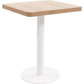vidaXL Mesa de bistró mdf marrón claro 60x60 cm Vidaxl