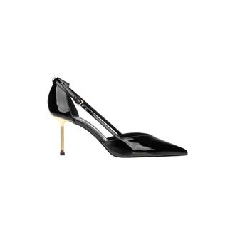 Ninalilou D&eacute;collet&eacute; con tacco cromato Helen 7.5 cm - - Shoes - Donna - Nero - 36 EU
