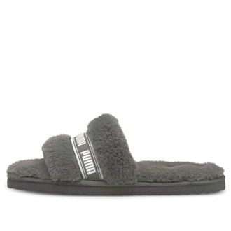 Puma (WMNS) PUMA Fluff Slide Charcoal Grey 384937-02