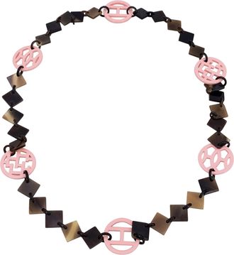 Hermès Pre-owned Womens Horn Necklace - Pink - One Size