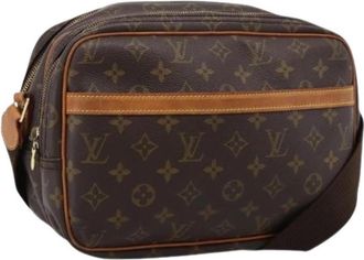 Louis Vuitton Pre-owned Monogram Canvas Shoulder Bag - Dames - Vintage Schoudertas - Bruin - ONE Size - Leer - Vintage