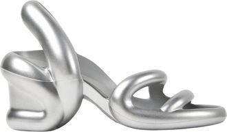 Camper High Heel Sandals, female, Gray, 4 UK, Minimalist Leather Sandals Grey