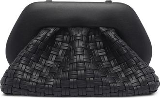 Themoirè Clutches, female, Black, ONE SIZE, Black Woven Texture Magnetic Closure Bag