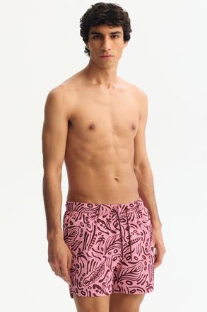 H&M Swim shorts in Burgundy/patterned at Nordstrom, Size X-Large