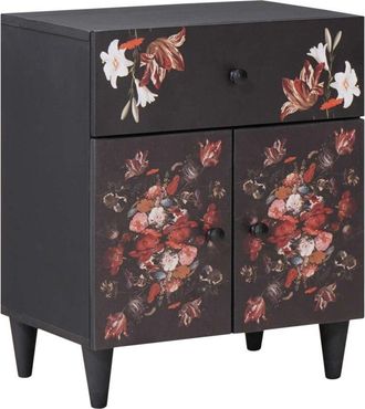 vidaXL Mesita De Noche Con Caj&oacute;n Multicolor 50 X 33 X 60 Cm Vidaxl