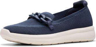 Clarks Womens Ezrinn Cove, Navy Textile, 9.5