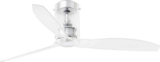 Netlighting MiniTube Transparent Ceiling Fan With DC Motor Smart Remote Included