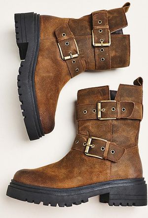 Intentionally blank Station Suede Lug-Sole Moto Boots