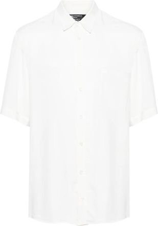 Patrizia Pepe Overhemden met korte mouwen - Heren - Korte mouwen Overhemden - Wit - XL - Overhemden