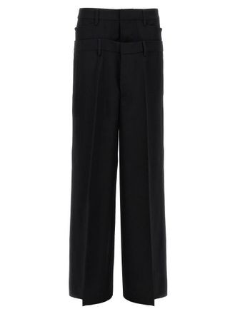 Dsquared2 Black Relaxed Flat Front Pants
