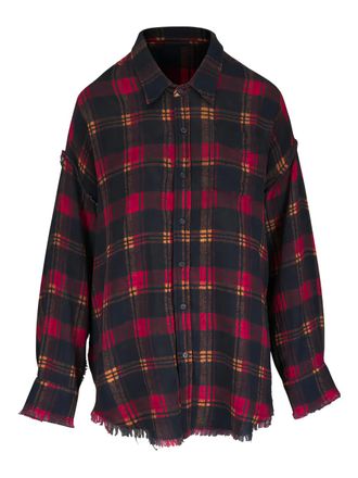 R13 plaid long-sleeve shirt - Nero