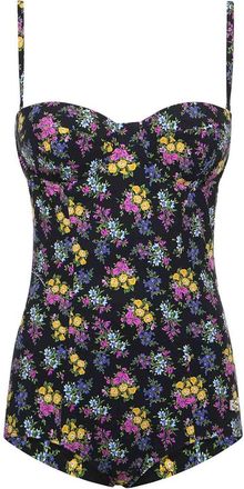 Dolce & Gabbana Balconette One-Piece Swimsuit With Print
