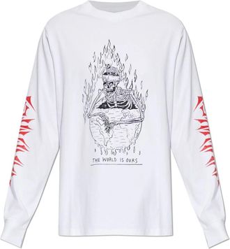 Gallery Dept. The World Is Ours L/S - Heren - Longsleeves - Wit - 2XL - Katoen - Tops