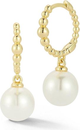 Glaze Jewelry 14K Over Silver 9Mm Pearl Earrings
