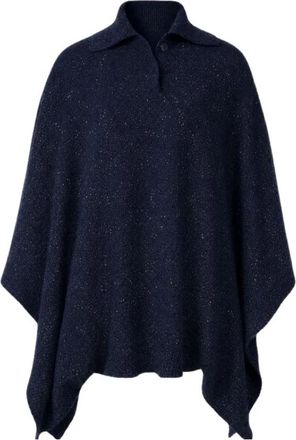 Fabiana Filippi Sad 216A895 Cape - Dames - Ponchos - Blauw - ONE Size - Jassen