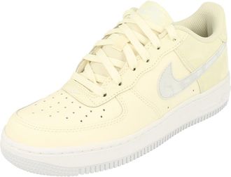 Nike Nike Air Force 1 GS Trainers CT3839 Sneakers Shoes (UK 5.5 us 6Y EU 38.5, Pale Ivory Football Grey 110)
