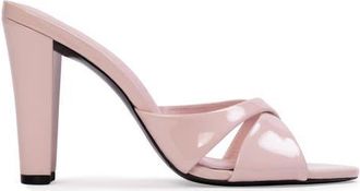 Black Suede Studio Aika 95 Mule in Powder Pink Patent Leather at Nordstrom, Size 40