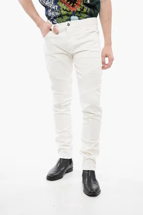 Balmain Jeans Biker Tapered Fit con Passanti 15cm Balmain
