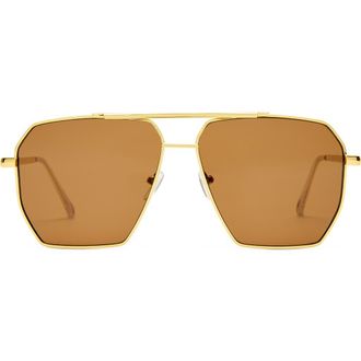 AIRE Asteroide 60mm Square Sunglasses in Bright Gold at Nordstrom