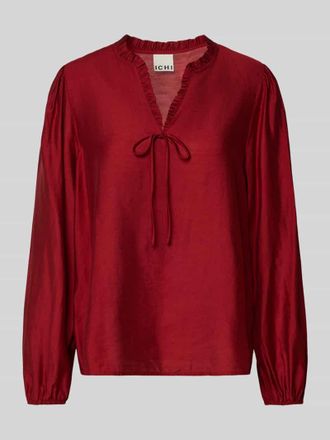 Ichi Regular Fit Bluse mit Rüschen Modell KARLANI in Rot, Größe 36