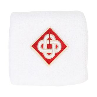 Casablanca Red Diamond Logo Tailleband Manchetten - Heren - Tennisaccessoires - Wit - ONE Size - Katoen - Fitness