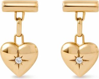 Astley Clarke Gold Biography Heart Stud Drop Earrings at Nordstrom