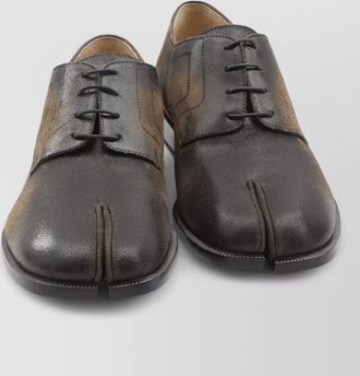 Maison Margiela tabi split toe lace up leather shoes