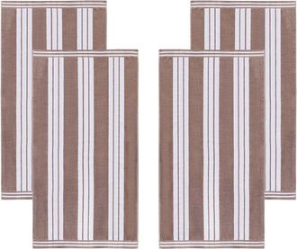 Superior Set Of 4 Cabana Stripe Oversized Cotton Beach Towels