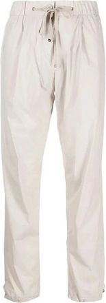 Herno Resort Broek in Lichtgewicht Nylon Stretch - Dames - Slim Fit Broeken - Grijs - L - Nylon - Broeken