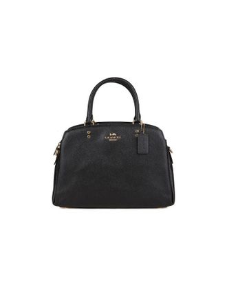 Coach Womens Crossbody Bag Gunmetal-Black Crossgrain Leather Crossbody-bags
