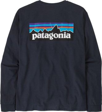 Patagonia L/S P-6 Logo Responsibili-Tee Longsleeve für Herren | blau