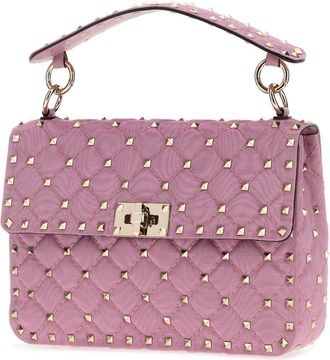 Valentino Garavani Womens Shoulder Bag Pink Fabric