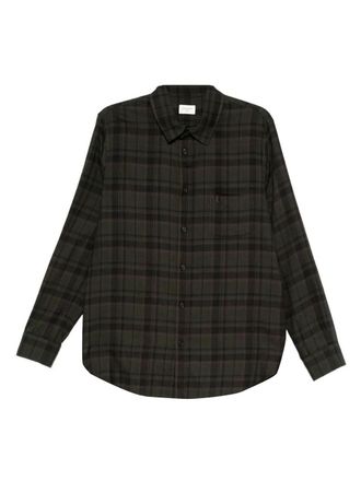 Saint Laurent Cassandre Shirt In Cotton Check