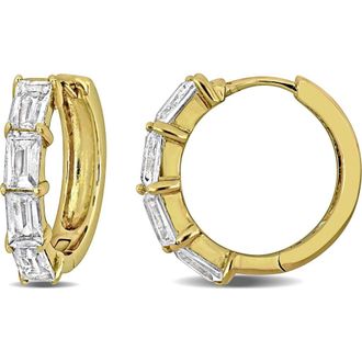 Delmar Semiprecious Stone Hoop Earrings in White at Nordstrom Rack