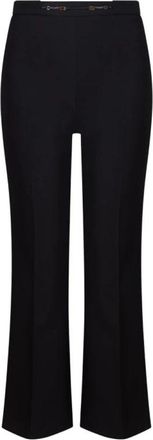 Elisabetta Franchi Wide Broeken - Dames - Wijde Broeken - Zwart - XL - Broeken