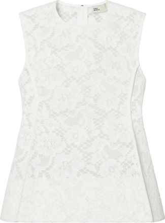 Tory Burch Top con ricamo - Bianco