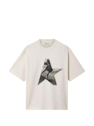 Golden Goose Journey Ws Boxy T-shirt Gauze Cotton Jersey With Print
