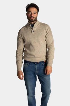 New Zealand Auckland trui met ingebreid patroon beige
