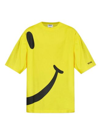 Moschino x SMILEY logo-print T-shirt - Yellow
