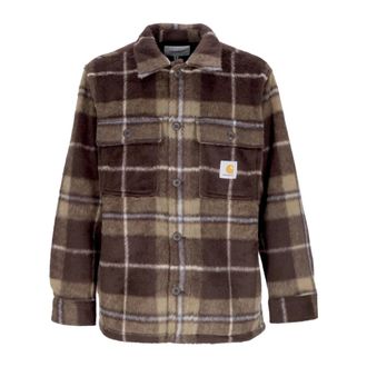 Carhartt Work in Progress Carhartt Wip, Casual Shirts, unisex, Brown, Size: S Check Fleece Shirt with Pockets