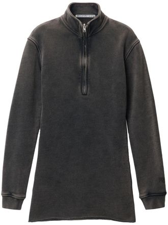 Alexander Wang half-zip mini dress - women - Cotton - M - Grey