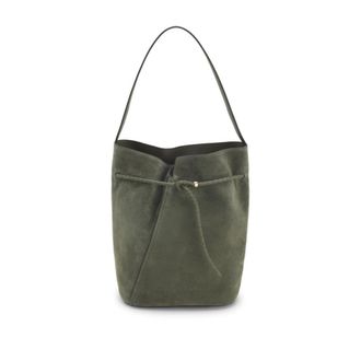 BOSS Revers suede bucket bag with braided belt