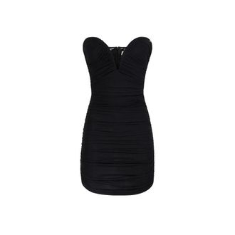 Elisabetta Franchi Dames, Jurken, Zwart, Maat: XL Leer