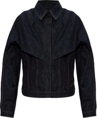 Jacquemus Chale denim jack - Dames - Spijkerjassen - Blauw - XS - Denim - Jassen