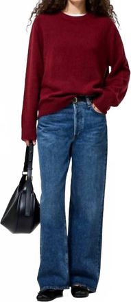 French Connection Emilia Knit Boyfriend Pullover In Cabernet