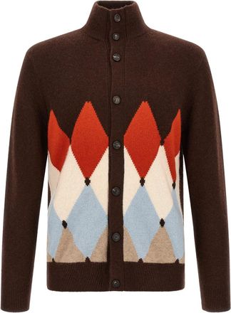 Ballantyne Brown Turtle Neck Cardigan