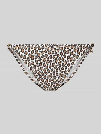 Michael Kors Slim Fit Bikini-Hose in Allover-Animal-Print in Black, Gr&ouml;&szlig;e XS