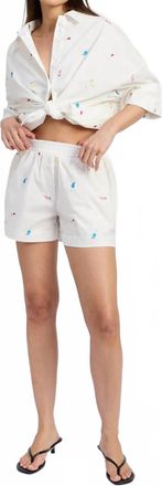 En Saison Nellie Short In White Pink Multi